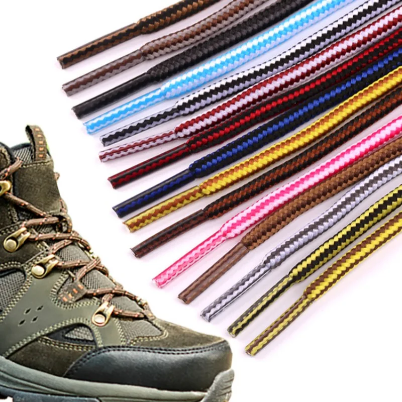 

18 цветов, полосатые двухцветные шнурки для обуви, круглые уличные кроссовки, шнурки, хлопковые ботинки, шнурки 70 см, 90 см, 120 см, 150 см