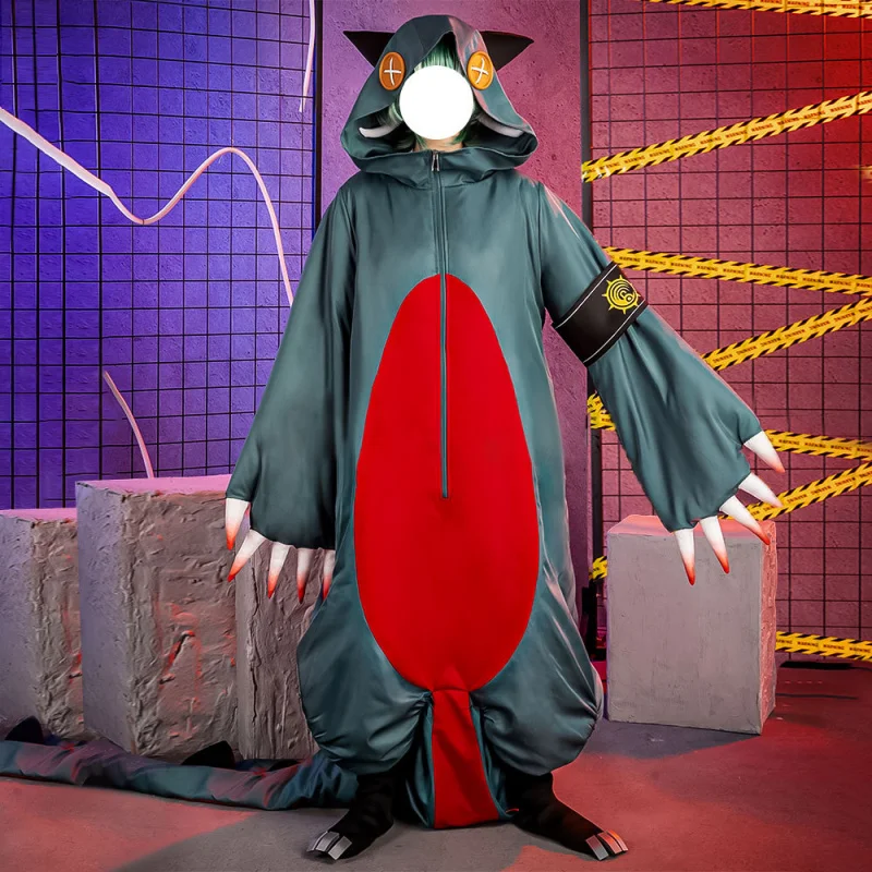 Game GACHIAKUTA GUITA Guita Cosplay Costume Cute dinosaur pajamas for men and women Halloween carnival fashion nightgown view 2