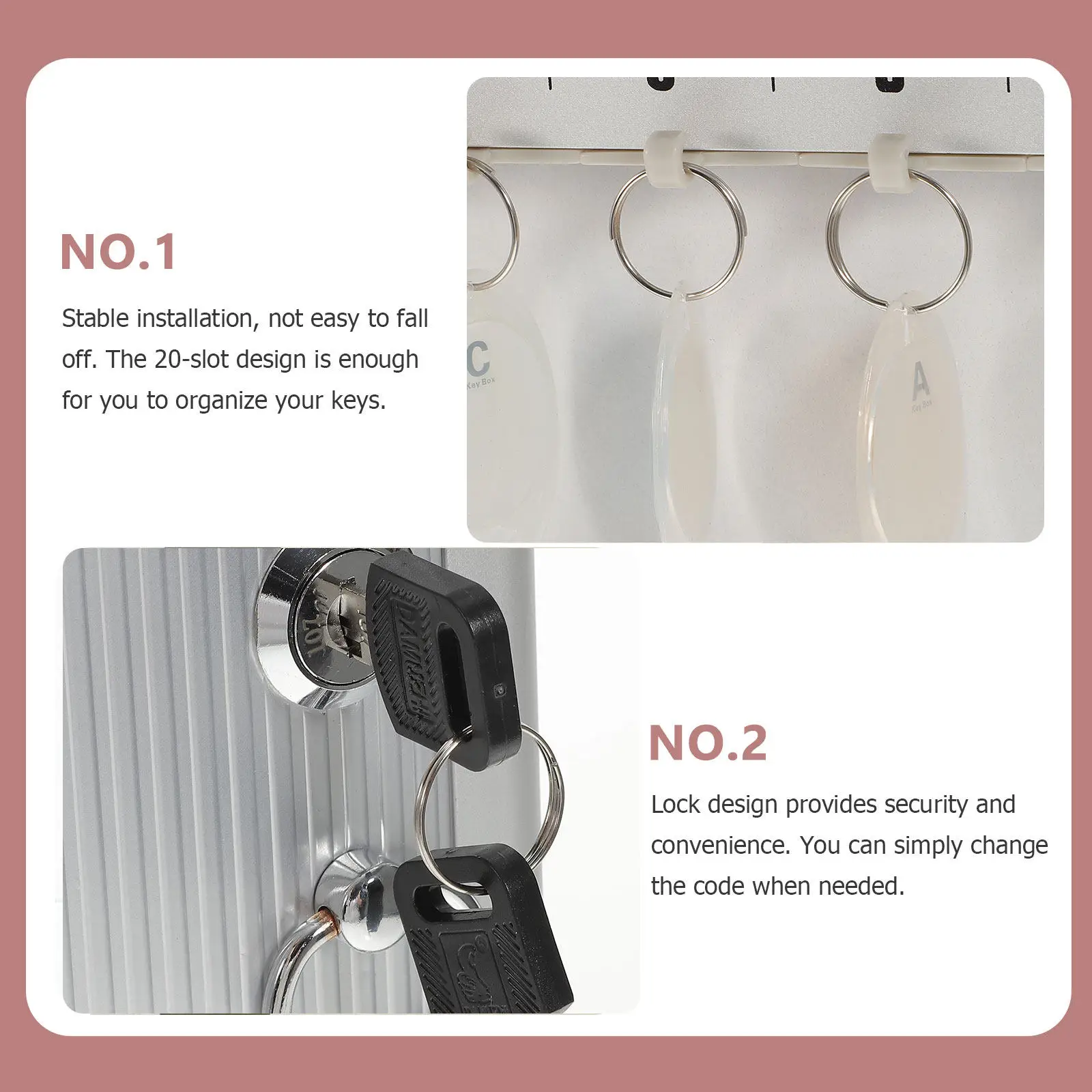 Multi Slot Aluminum Alloy Key Lock Storage Box Wall Mount Key Security Cabinet for Schools Colleges Military Hospitals Property