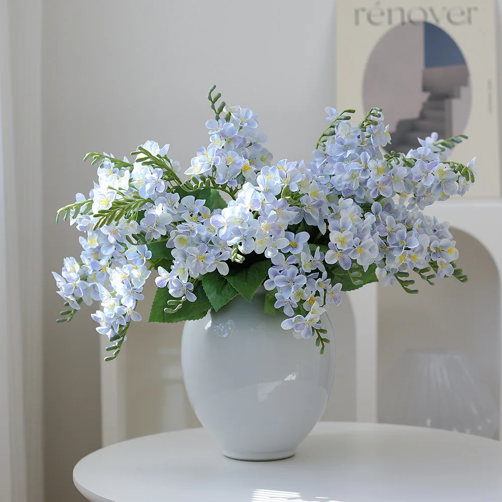 زهور محاكاة الأوركيد الراقية، ديكور غرفة المعيشة المنزلية، زخارف الزهور المزيفة، تشكيلة زهور المنزل وتصميم الأزهار