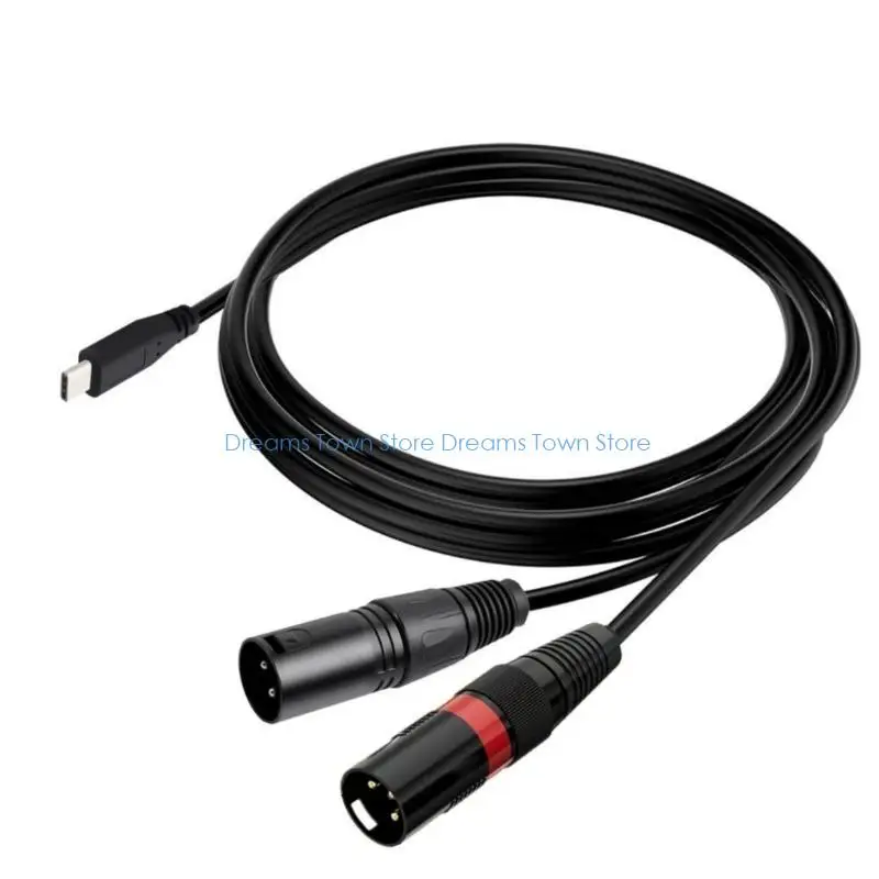 HX6A Type C to 2XLR Male Audios Cable for Use with Amplifiers Mixer Stage Sound Systems Professional Audios Equipment
