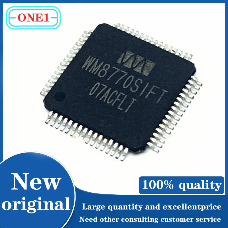 

1PCS/lot New original WM8770SIFT WM8770 8-channel codec QFP64 with volume control