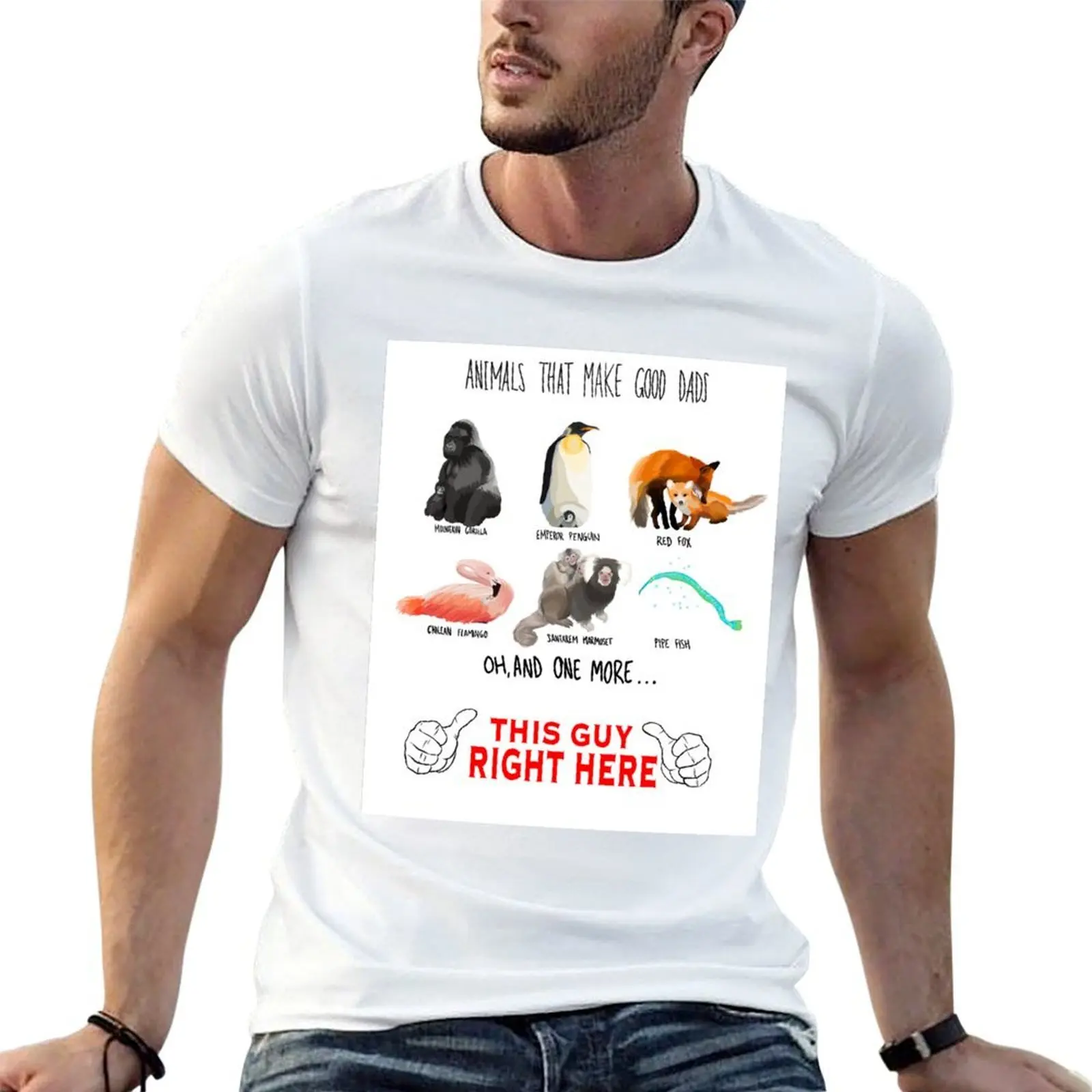 

Father’s Day Zoology T-Shirt man t shirts for men casual funny t shirts cotton t shirt custom print T-shirt