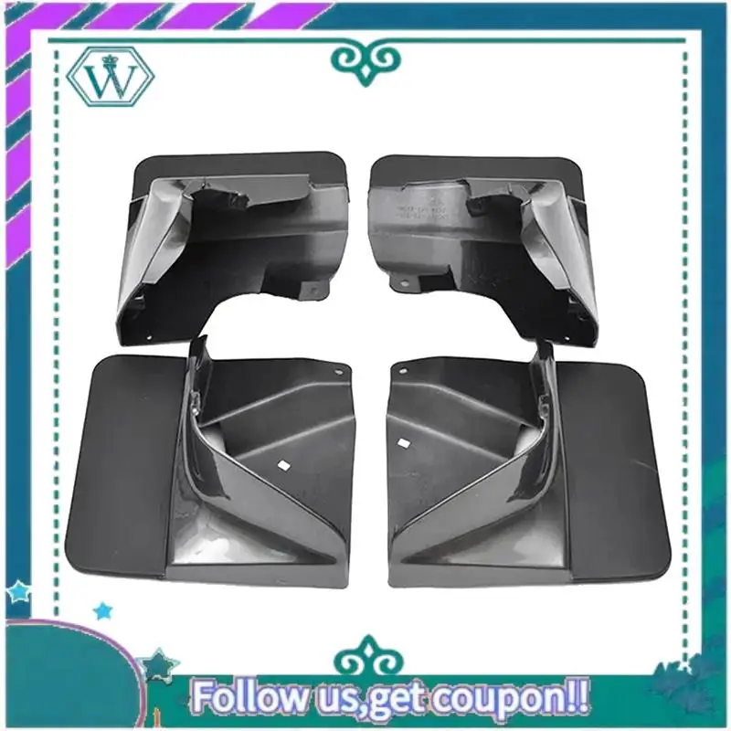 

AA92-4 Piece Front Or Rear Mudflaps Splash Guards Mudguards Black Plastic For Toyota Land Cruiser Prado FJ120 120 2003-2008 2009