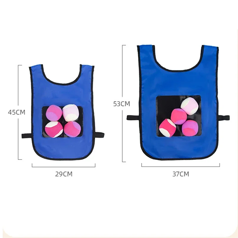 Esporte ao ar livre Game Props Vest, Sticky Jersey, jogando brinquedos para crianças, brinquedo esportivo infantil, colete com bola pegajosa