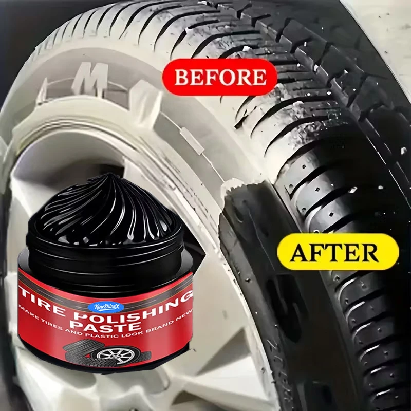 

Car Tire Polishing Paste Blackening Coating Restorer Wax Auto Rubber Plastic Renovator Agent Deep Nourishing Tire Care Cream