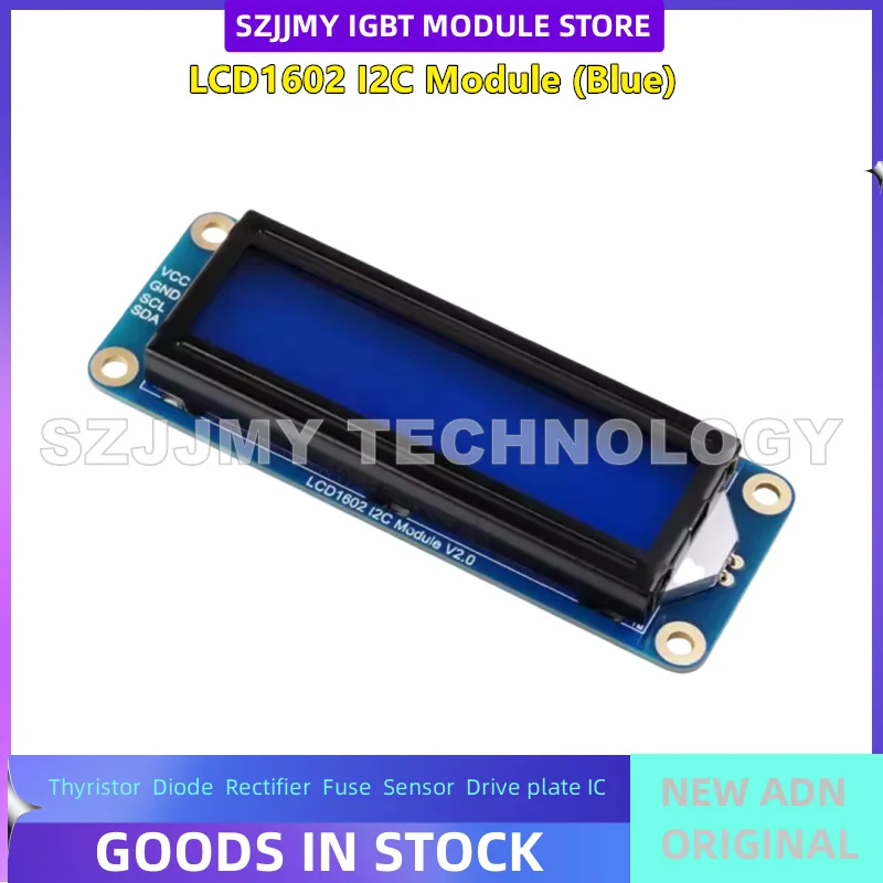 Raspberry Pi LCD1602 Display retroilluminato Schermo LCD regolabile a 32 caratteri 3,3 V/5 V NUOVO ORIGINALE IN MAGAZZINO