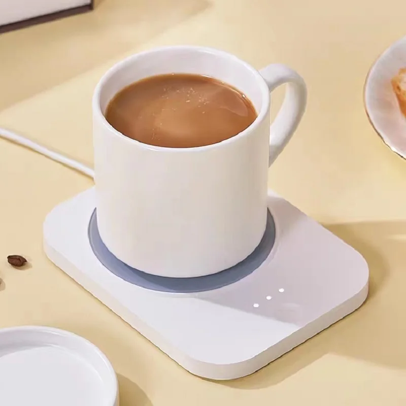 Calentador de café inteligente para teléfono, cargador inalámbrico, Control de placa de temperatura constante, taza de té de cerámica, juego Usb