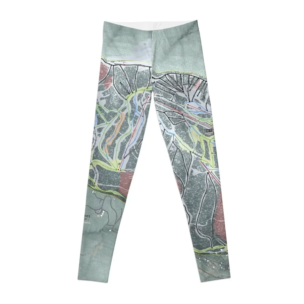 

Taos Ski Valley Resort Trail Map Leggings Women's high waist Leginsy push up Pants sport Womens Leggings