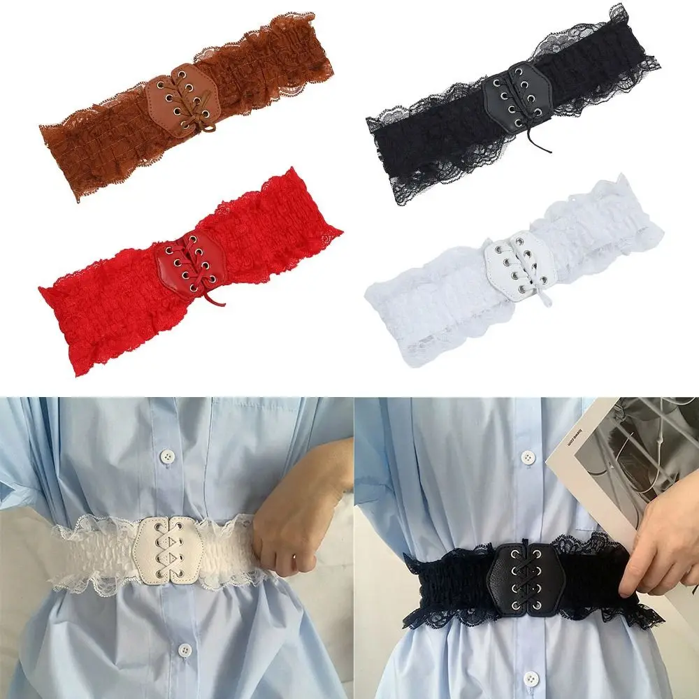 

Retro Lace Wide Waist Belt Korean Version DIY Slimming Waist Girdle Decorative Body Shapewear For Skirts Dress Top Clothes