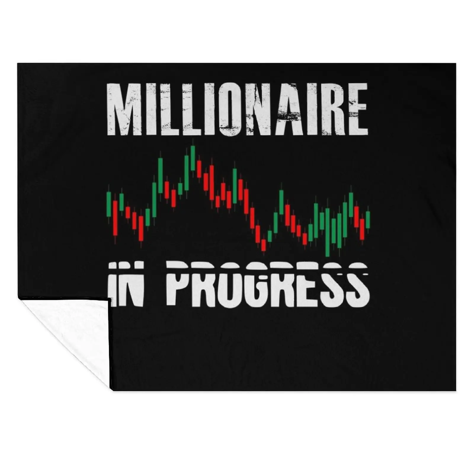 

Millionaire In Progress Daytrader Trader Trading Throw Blanket Thin Vintage Bed Blankets