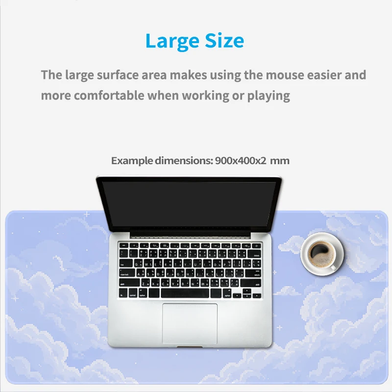 Mouse Pad Blue Moon Cloud Sky Gaming printon demand Mousepad XXL keyboard pad Non-Slip Mice Pad Desktop Mouse Pad view 5