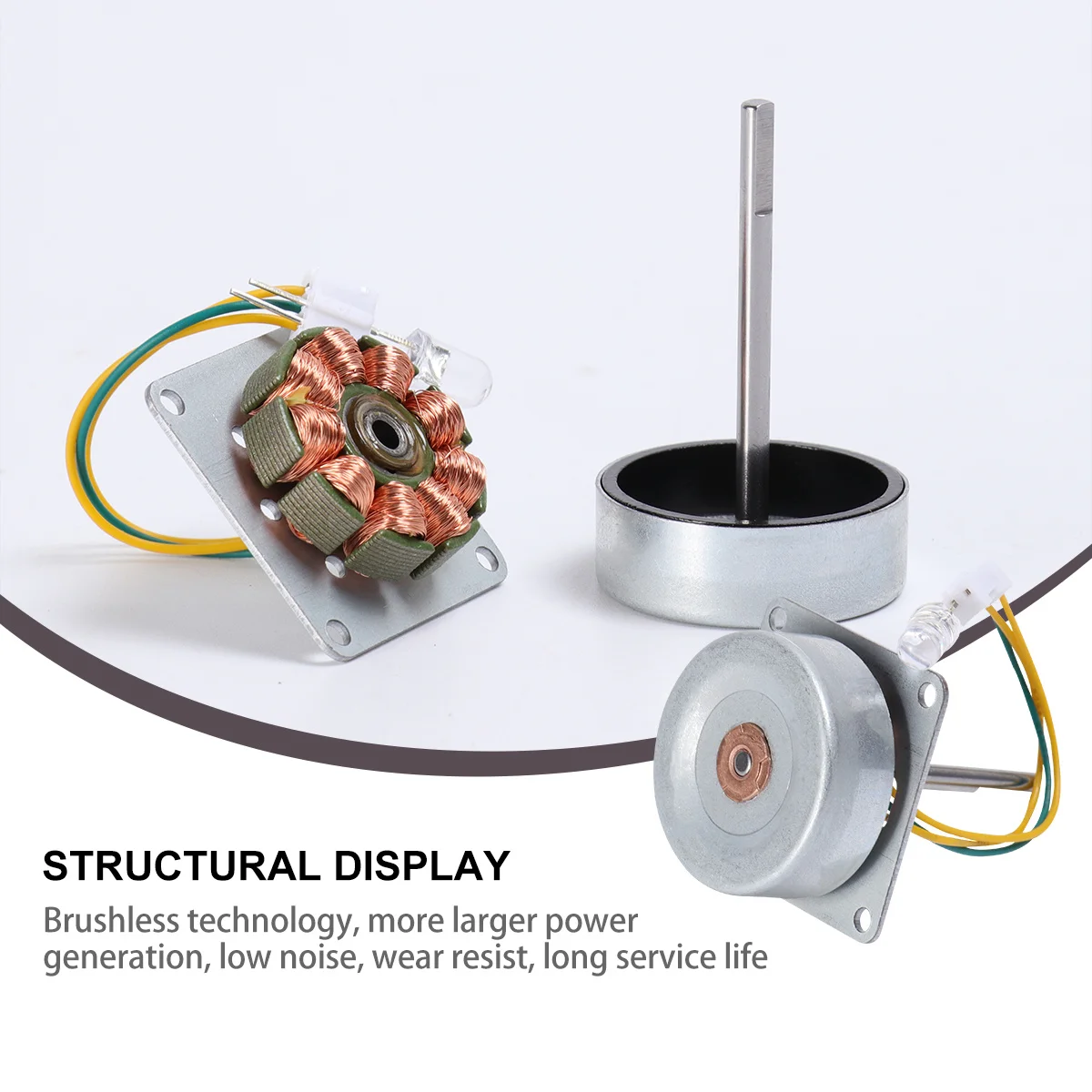 

Low Power Miniature Three Phase Generator For Teaching Diy Use Durable Quiet Long Service Life Hand Cranked Radio