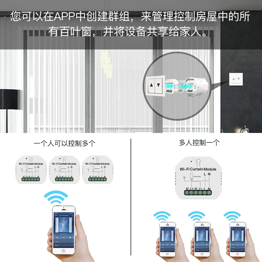 โมดูลสวิตช์ม่านอัจฉริยะ Tuya Wifi ผลิตภัณฑ์สมาร์ทโฮม พร้อมระบบควบคุมด้วยเสียง ตั้งเวลาได้ สวิตช์อัจฉริยะสำหรับการจัดการม่าน