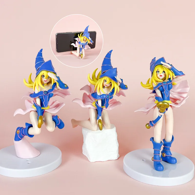 อะนิเมะ Duel Monsters Garage Kit Black Magician Girl Action Figure Dark Magician Girl Pvc รุ่นรถเดสก์ท็อปเครื่องประดับตุ๊กตาน่ารักของเล่น