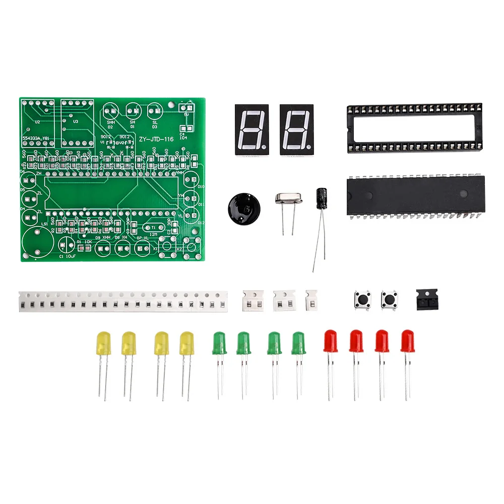 51 Single-Chip Microcomputer Traffic Light Controller Electronic DIY Kit DC5V Training Contest Signal Light DIY Assembly Parts