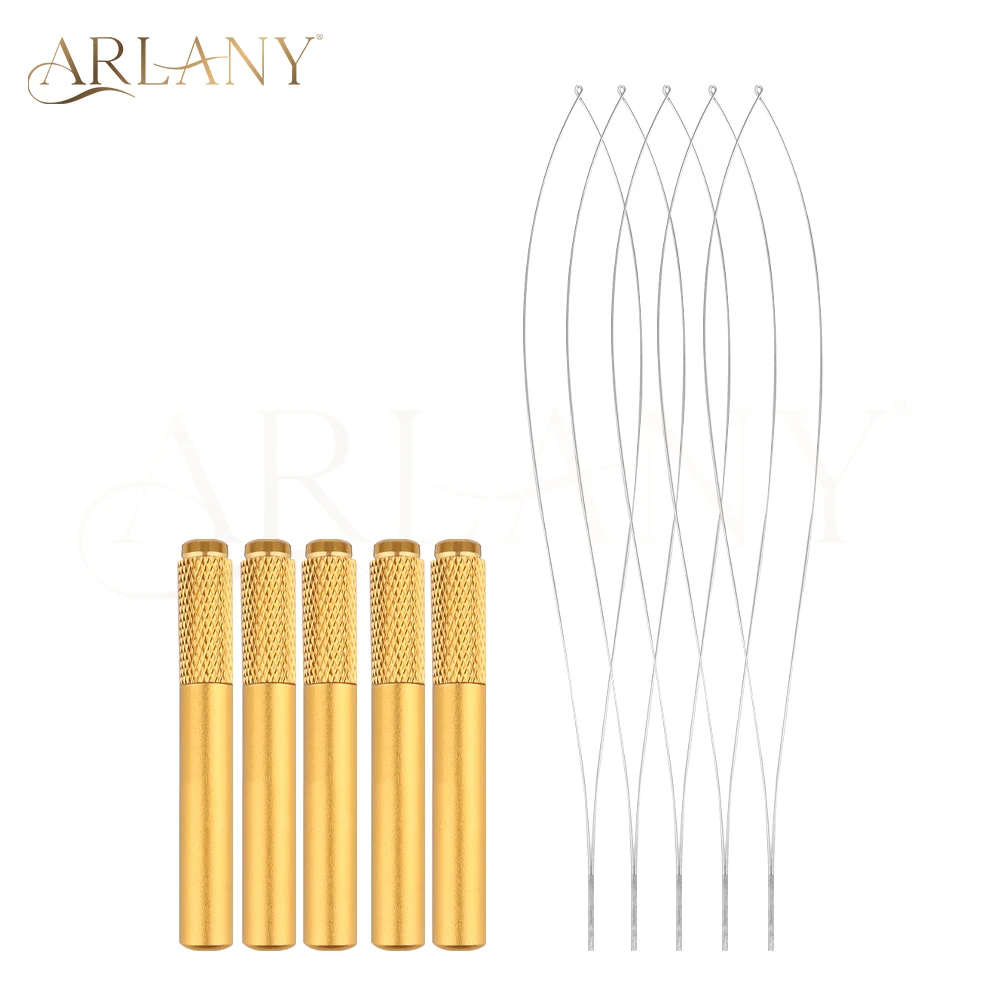 ARLANY 5 قطعة وصلات شعر لوبر للخرز الصغير قابل للإزالة سحب هوك أداة حلقة مقبض عراف لخرز حلقات صغيرة #1