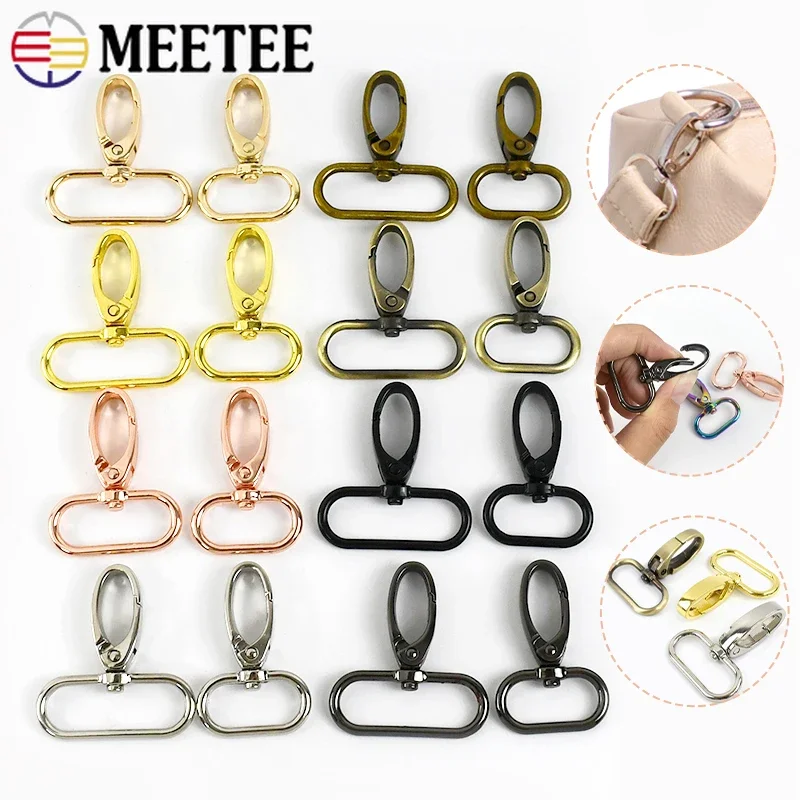 10Pcs 13-38mm Metal Hook Buckles Swivel Lobster Clasp Trigger Clip Buckle Bag Strap Snap Hooks Dog Collar Carabiner Accessories