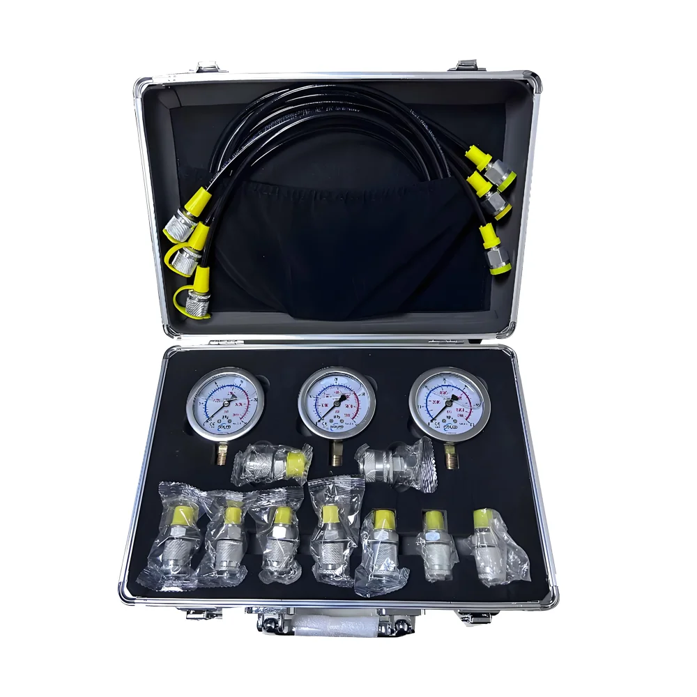 Hot Sale GOLED Stainless Steel Hydraulic Pressure Gauge Set 0-3500 Silver 1 Year Warranty Customized Excavator Engine Parts