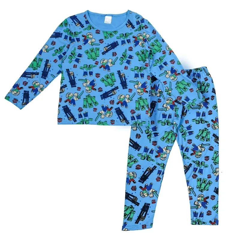Minecrafts Pajamas Angel Sleepwear Long Sleeved Pants Short-sleeved Suit Clothes - view 5