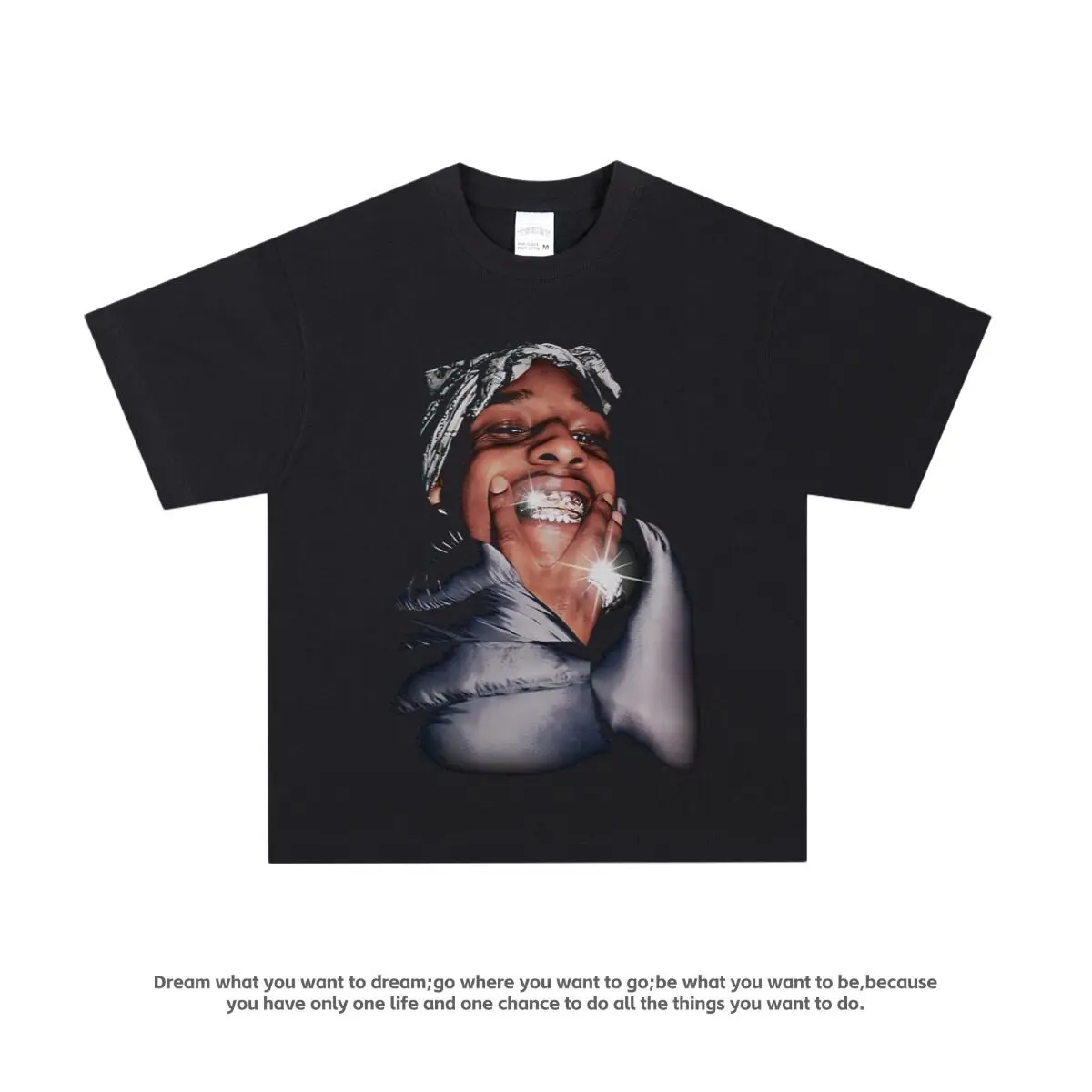 

Hip-hop Rapper Short-sleeved American-style 2026 New Summer Pure Cotton Men's and Women's T-shirt