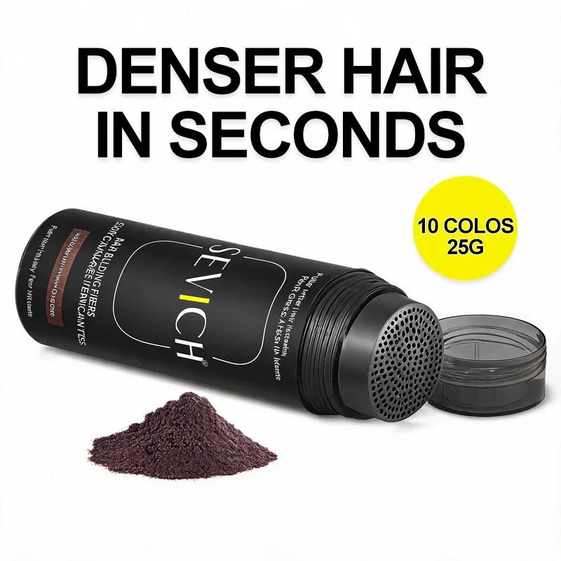 Sevich Hair Fiber 40g: Men's Natural Hair-Thickening Fibers For Balding Areas, Fills Part Lines, Includes 25g Fiber Powders