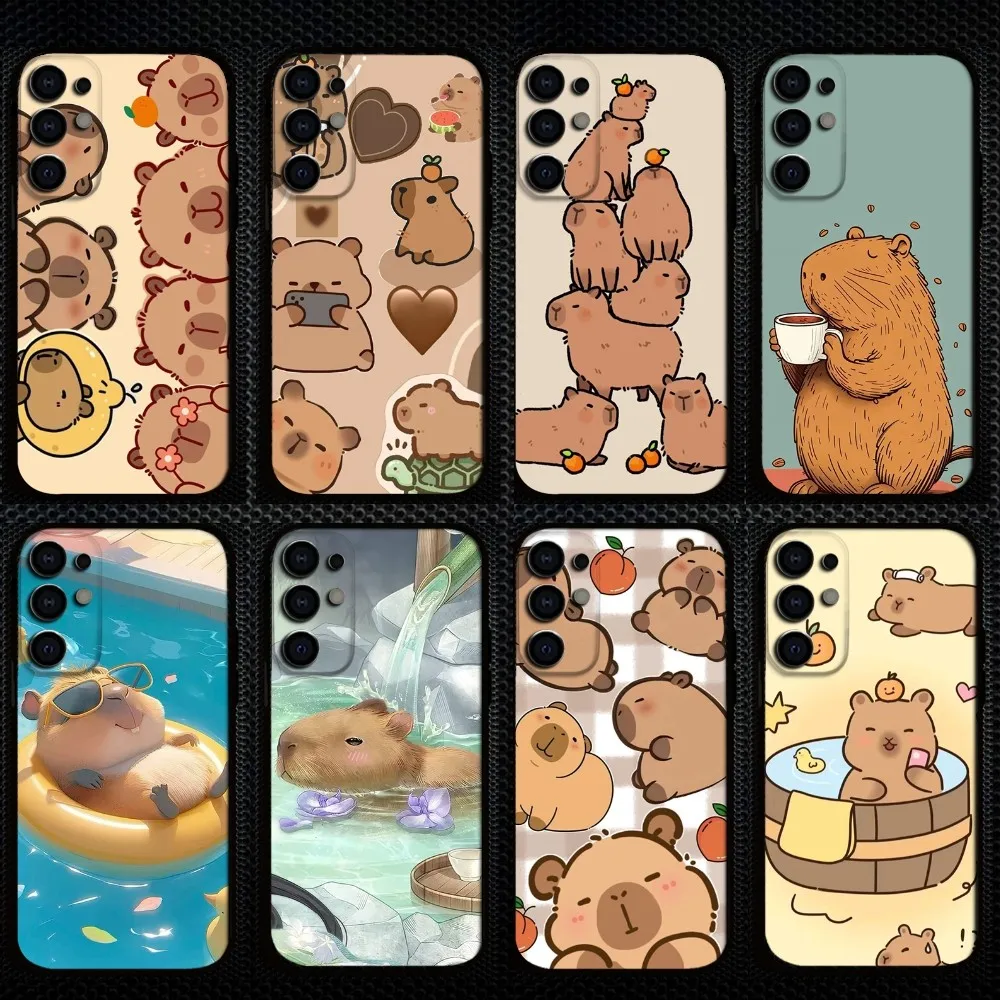 

Funny Capybara Phone Case For Samsung S25/S24/S23/S22/S21/S20/Plus,Fe,Lite/Others Black Cover