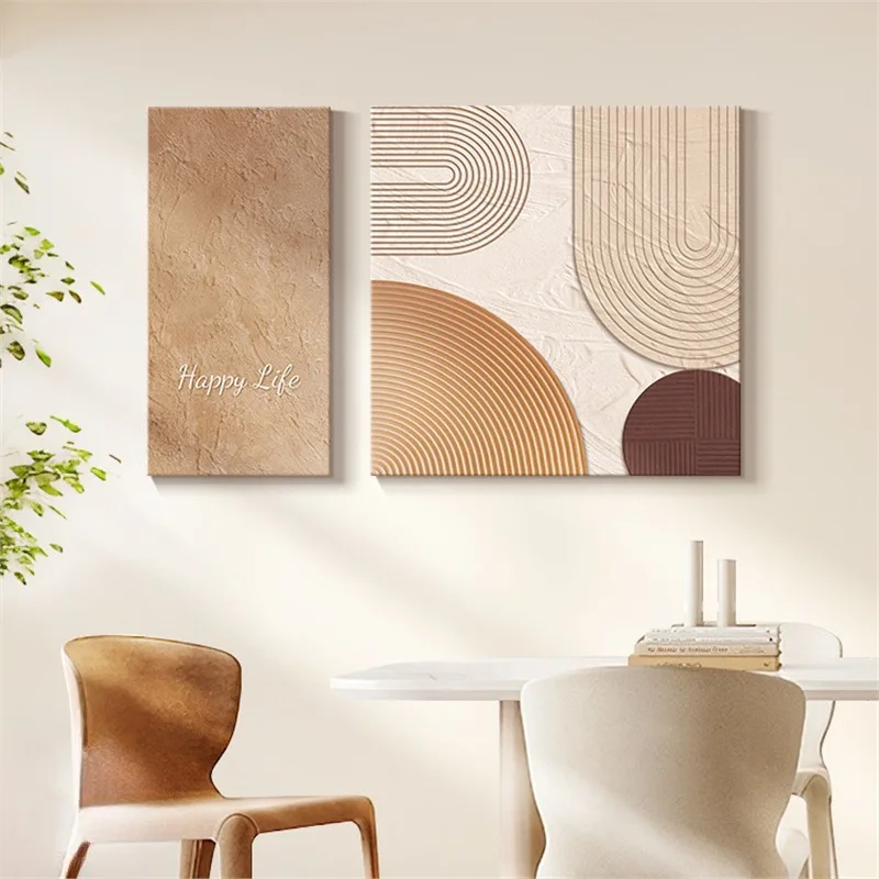 Morandi restaurant painting dining room dining table background wall mural abstract painting living room decoration painting
