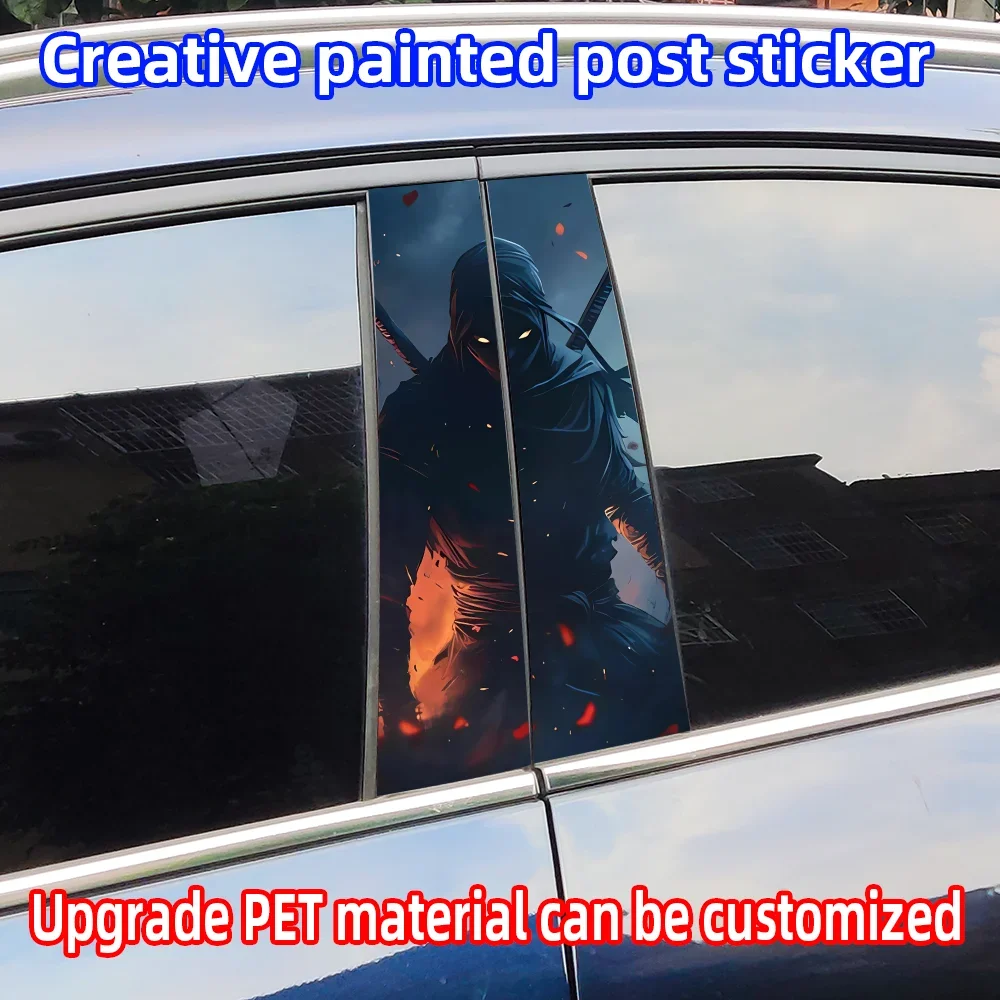 

Ninja Warrior Car Stickers Auto B Pillar Waterproof Sunscreen Decor Cover Scratches Car Doors Pillar Vinyl Decals Accessories