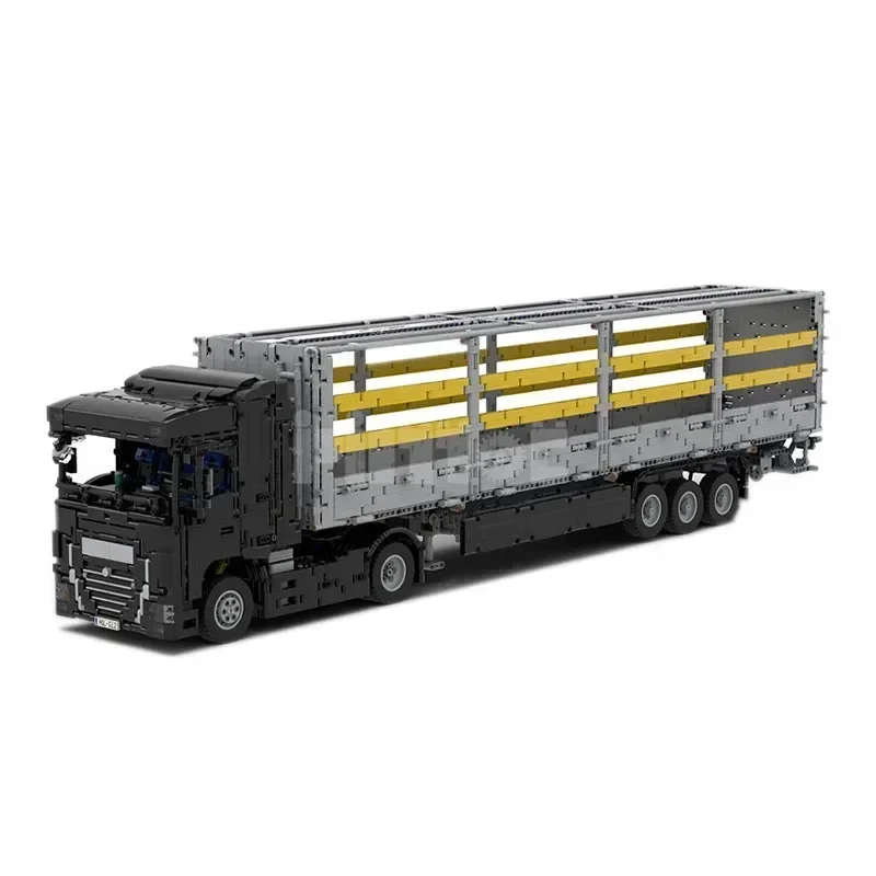 MOC-74128 combiné DAF XF 460 + remorque RC camion de transport de marchandises modèle d'assemblage 6898 nuits de construction pièces enfants anniversaire jouet cadeau