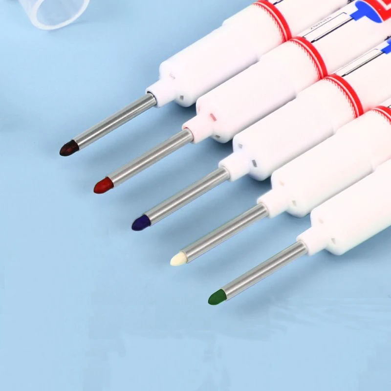 8-Piece Set: 20mm Deep Hole Long Tip Fine Nib Marker for Versatile Applications Including Waterproof Woodworking and More image 3