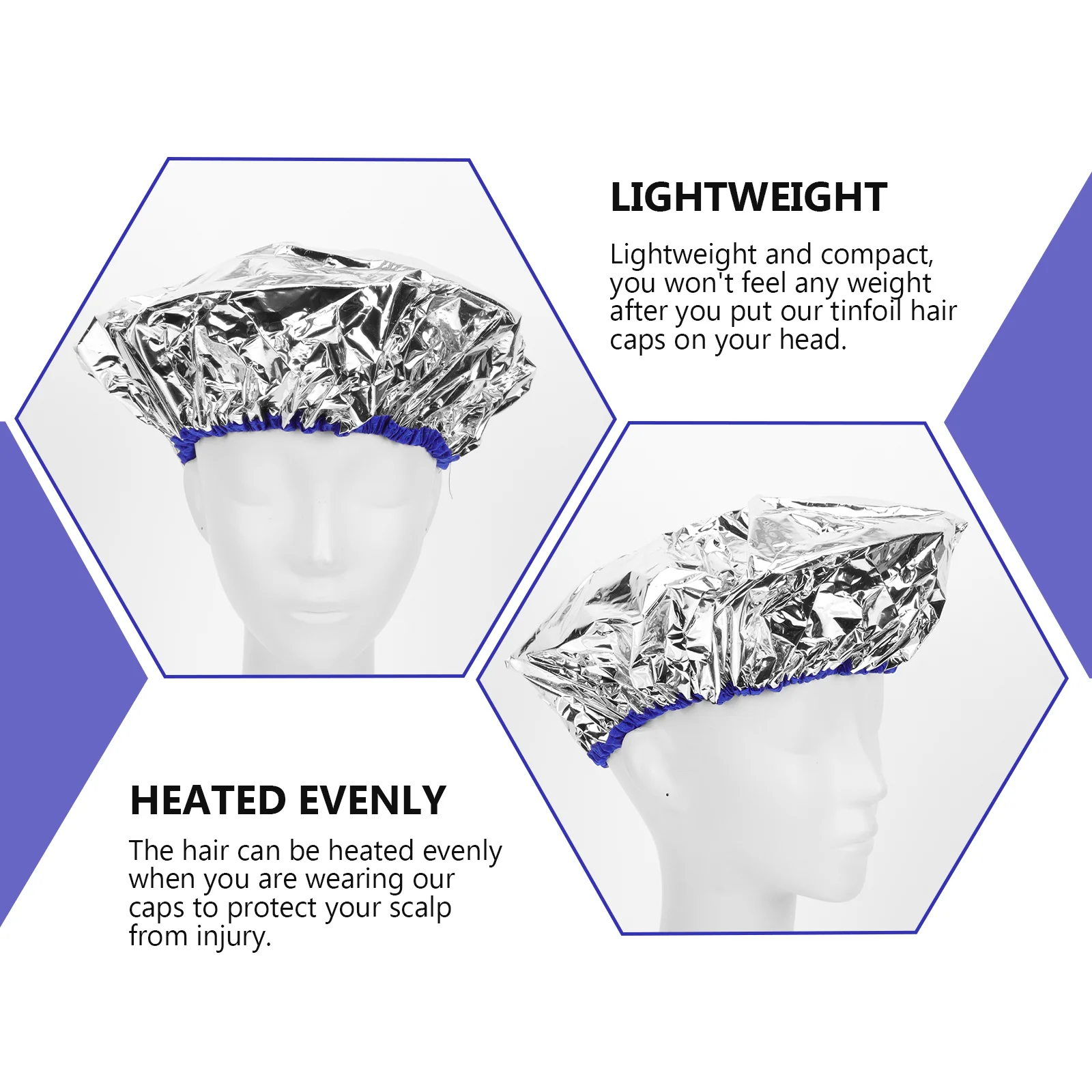 Hair Mask Cap Nutrient Absorption Hat Aluminum Foil Caps Keep Warm Dyeing Conditioning Heat Thermal Tinfoil Evaporation Safe