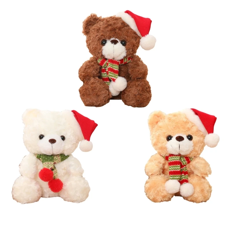 

Stuffed Toy Christmas New Year Decoration Delicate Bear Handcrafts for Kid