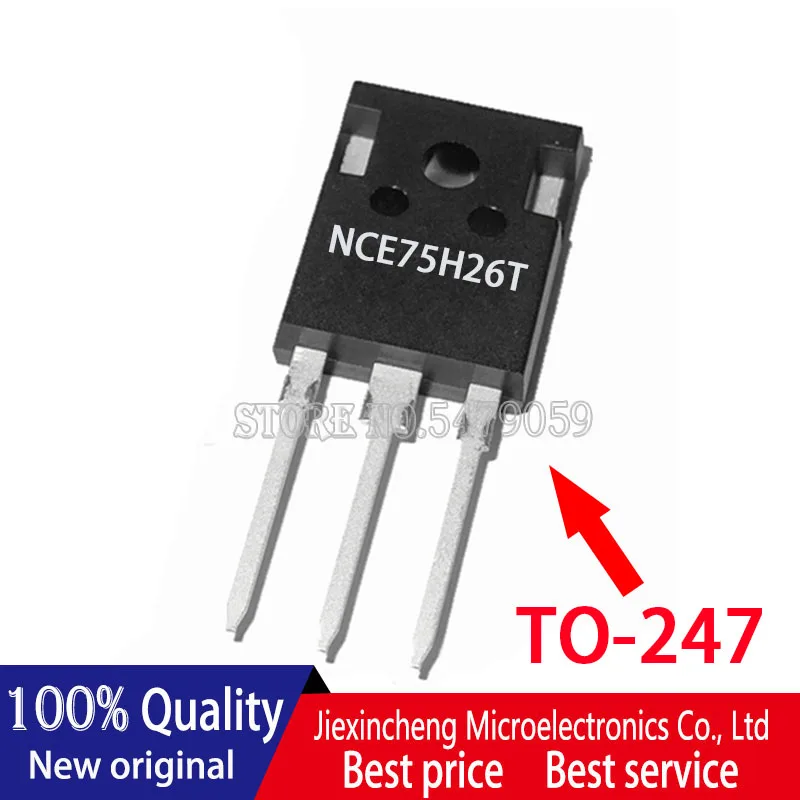 10pieces NCE75H26T NCE75H26 TO-247 75V260A  MOSFET New original