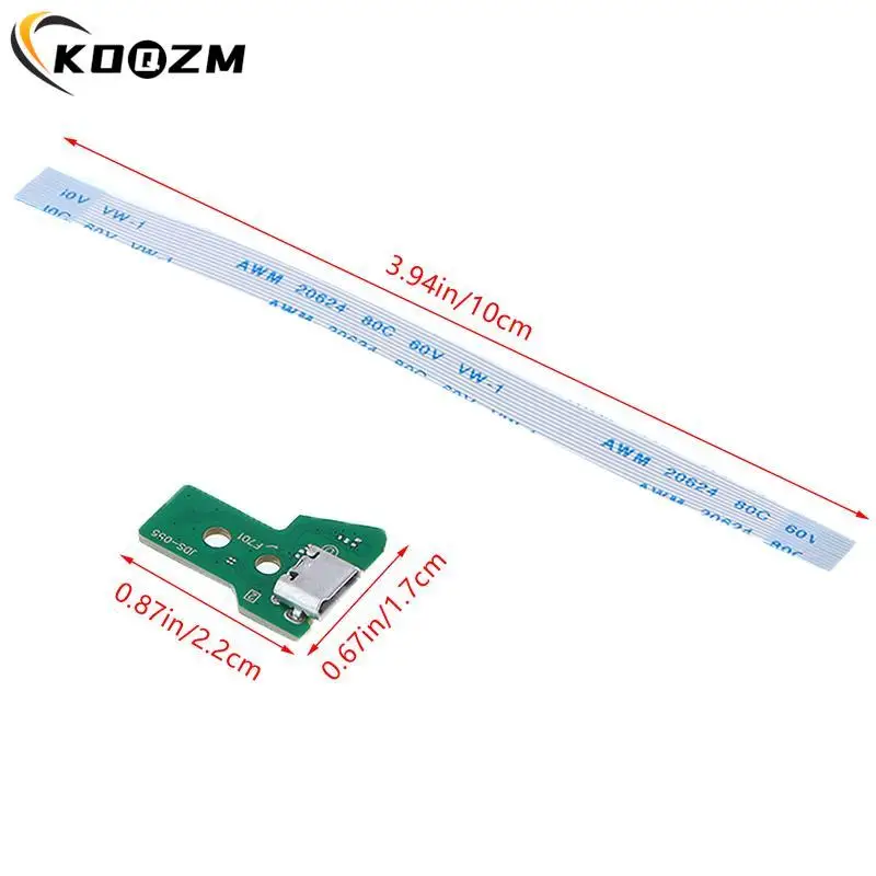 1Pc For JDS-055/050 USB Charging Port Socket Board 12 Pin Flex Ribbon Cable With PCB Board Micro USB For PS4 Controller