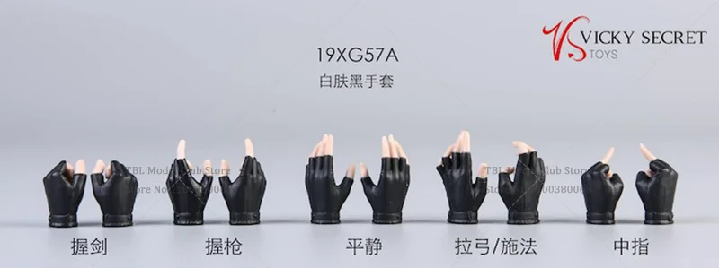 VSTOYS 19XG57 1/6 échelle mains féminines gants multicolores Postures de main pour PH TBL figurine d'action de 12 pouces accessoires de scène de soldat