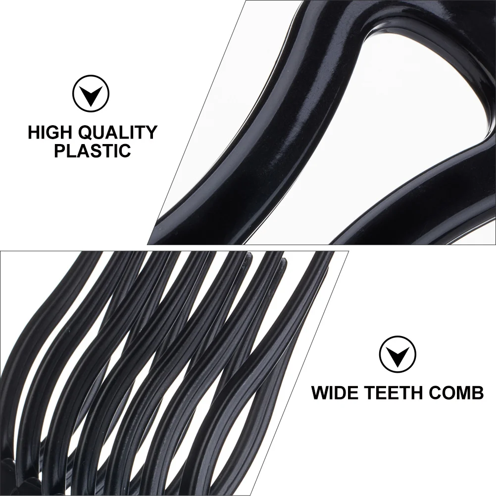 

4pcs Wide Teeth Comb For Curly Hair Detangling Afro Pick Plastic Hair Styling Tool Braid Lift Comb Smooth Finish Quick