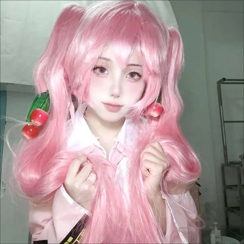 CyAnime Pink Miku Cosplay Costume Suit Sakura Miku Wig JK Skirt Uniform Cherry Miku Cosplay Halloween Party Dress Accessories view 5