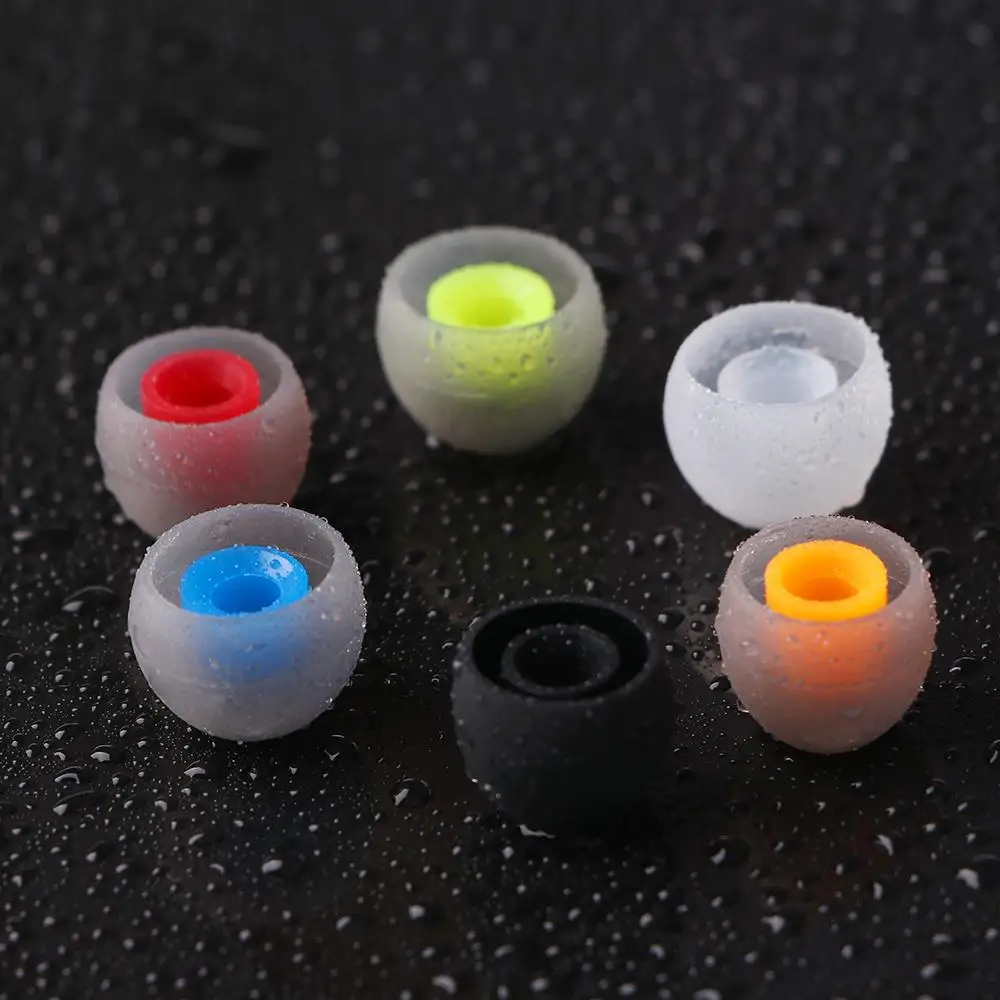 6Pairs Multiple Color Earphone Dual Color Silicone Ear Pads Eartip Cover Eartips Earbuds Caps