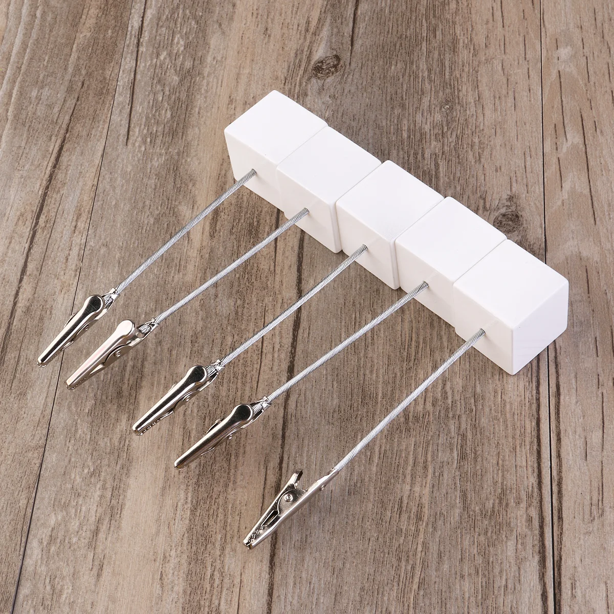 

10Pcs Paper Note Clip White Resin Cube Base Memo Holder Stainless Steel Desktop Organizer Memo Holder Photo Clip