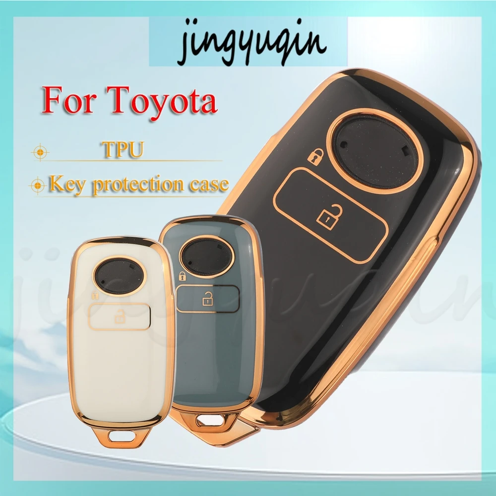 

jingyuqin For Toyota Veloz mpv 2023 VI0S 2024-2025 New Remote control key Protective case Soft TPU Auto Key Shell Case Cover