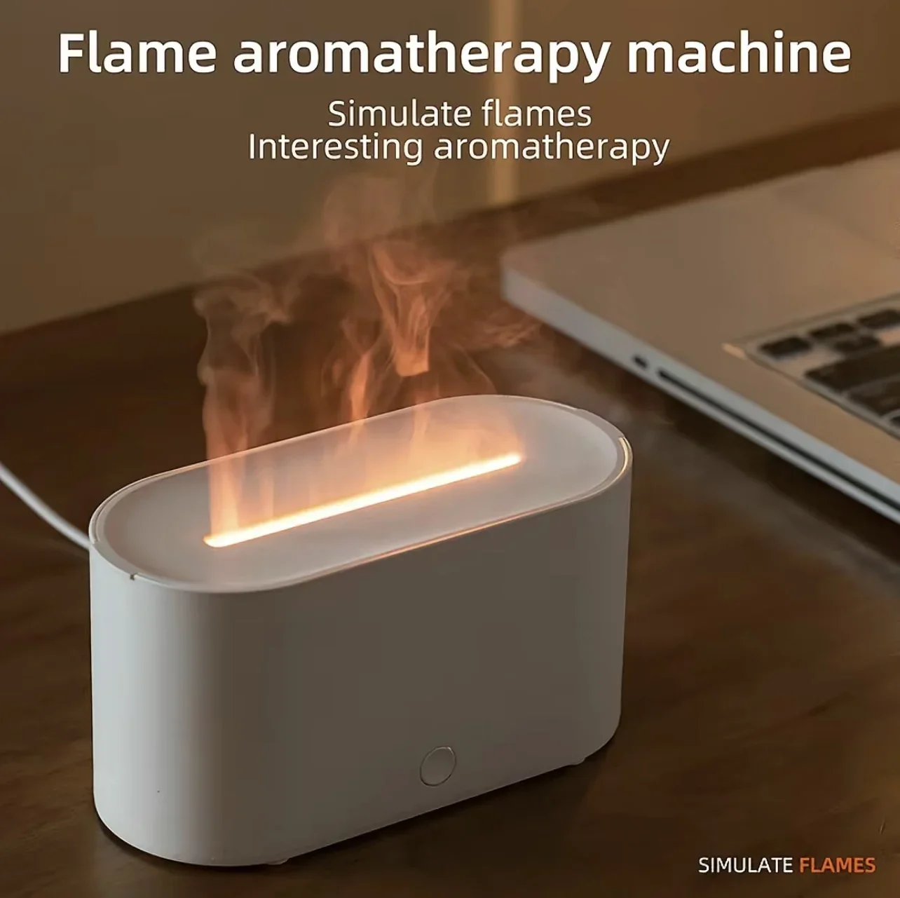 Air Aroma Humidifier Diffuser Essential Oils Humidifiers Mini Flame Automatic Fragrance Diffuser Home Humidifier With LED Light