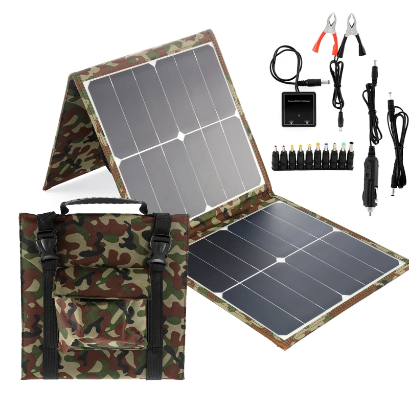 

400W Solar Panel Camping Foldable Solar Power Bank Station Portable Generator Charger 18V for Outdoor Car Boat Caravan Camp