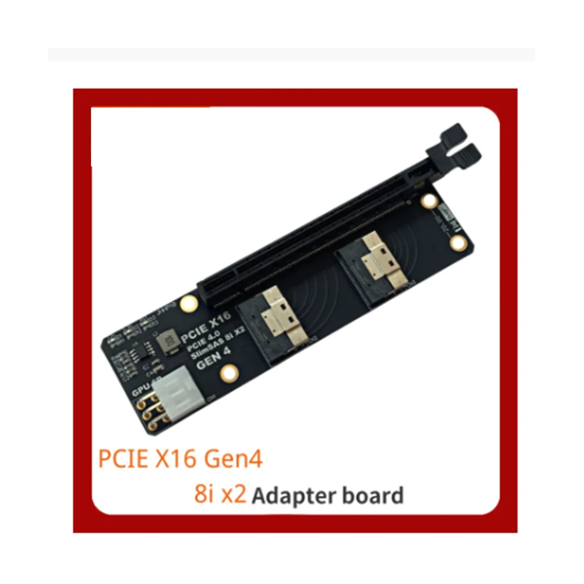 Imagem -06 - Slimsas 8i x2 para Pcie 4.0 X16 Slot Adapter Board Placa de Rede Placa Gráfica Placa de Captura Portas Gen4