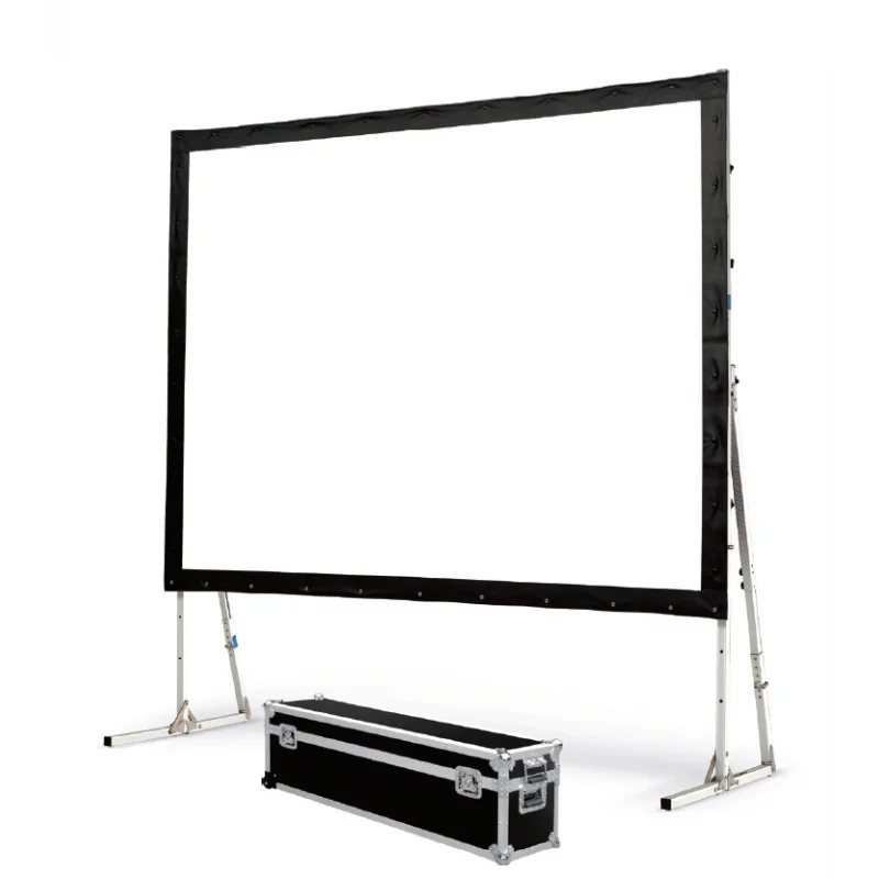 Ready to Ship 100'' 120'' 150 180'' 200'' 300'' 16 x 9 Front and Rear Quick Folding Projector Screen Portable Projection Scree