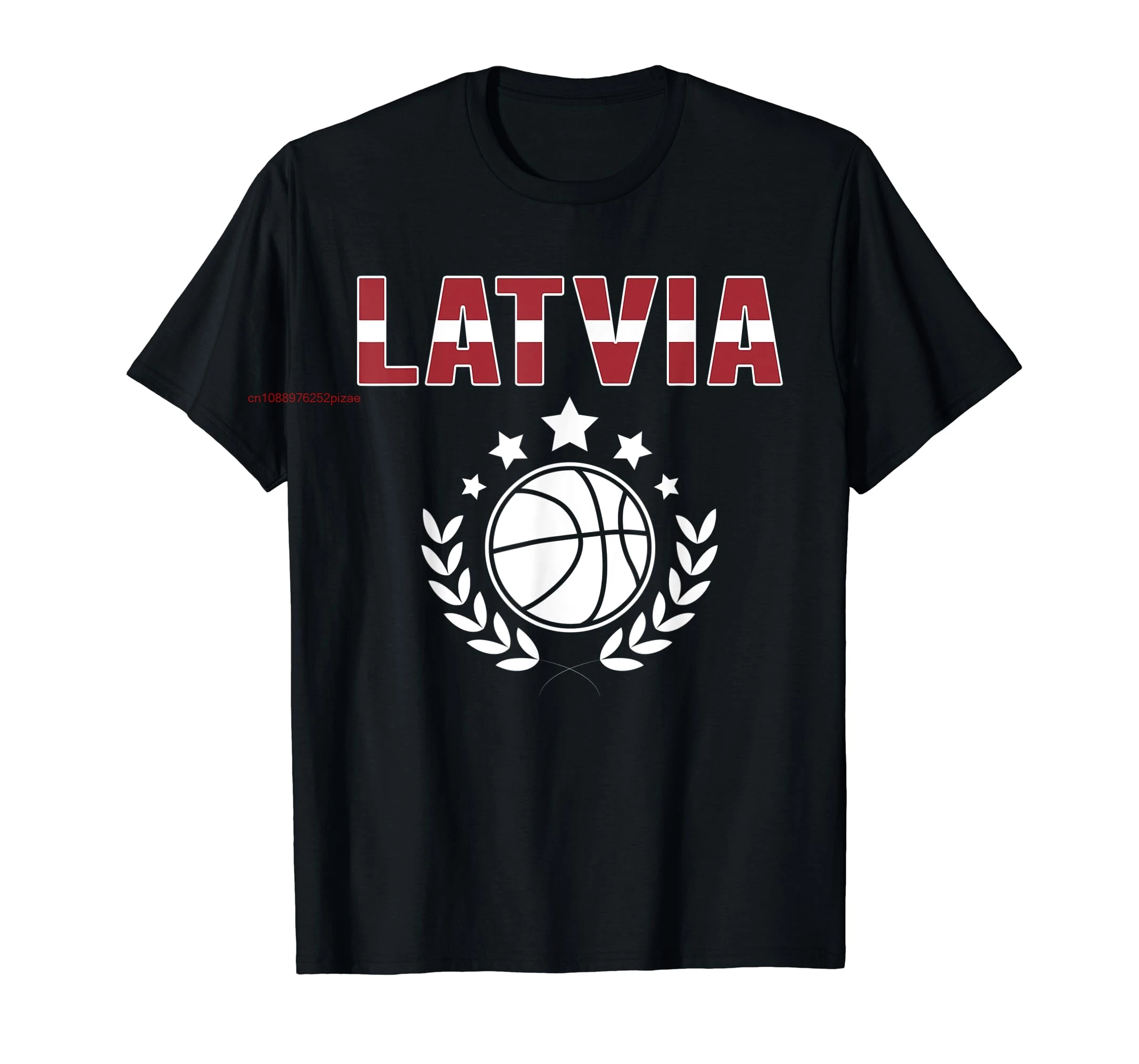 

100% Cotton Latvia Basketball Fans Latvian Flag Sport Lovers T-Shirt MEN WOMEN UNISEX T Shirts Size S-6XL