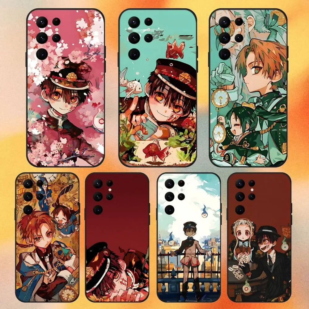 

Toilet Bound Hanako Kun Phone Case For Samsung S 25,24,23,22,30,21,10,9,Ultra,Plus,Lite,FE,4,5G Black Soft Case