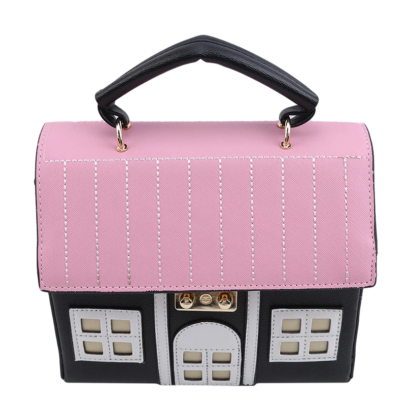 Personality House Shaped Leather Women Handbags 2024 Fashion Creative Girl Messenger Crossbody Bag Shoulder Bolsa Feminina