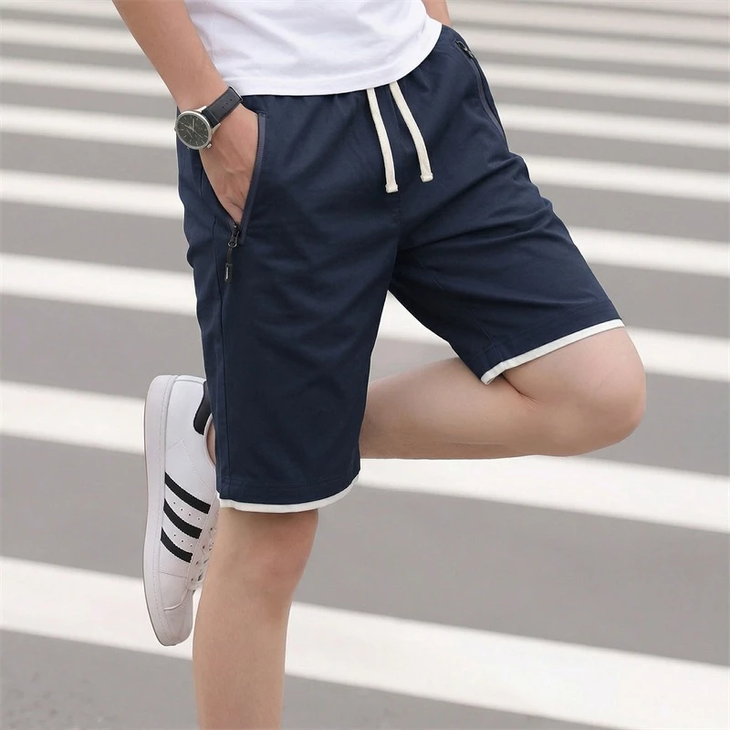 Brand Cotton Work Shorts Man Summer Casual Shorts Men's Basic Short Men's Korean Slim Cotton Versatile Fashion Mens Beach Pants