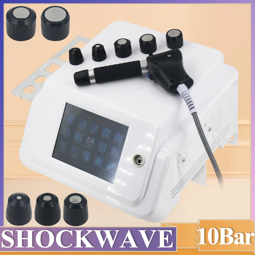 

2024 10bar Shockwave Massager Effective For Relieve Body Leg Pain ED Treatment Pneumatics Shock Wave Therapy Machine Massager